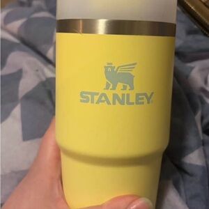 Stanley Yellow Travel Mug with Silver Detail